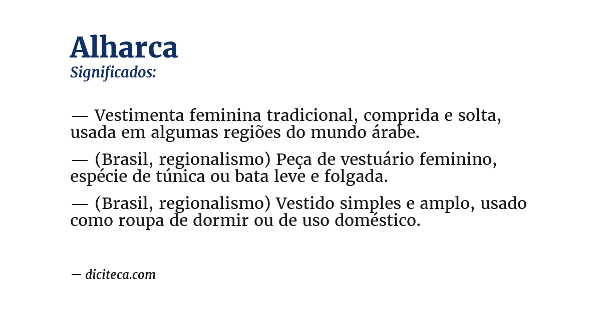 Significado de alharca