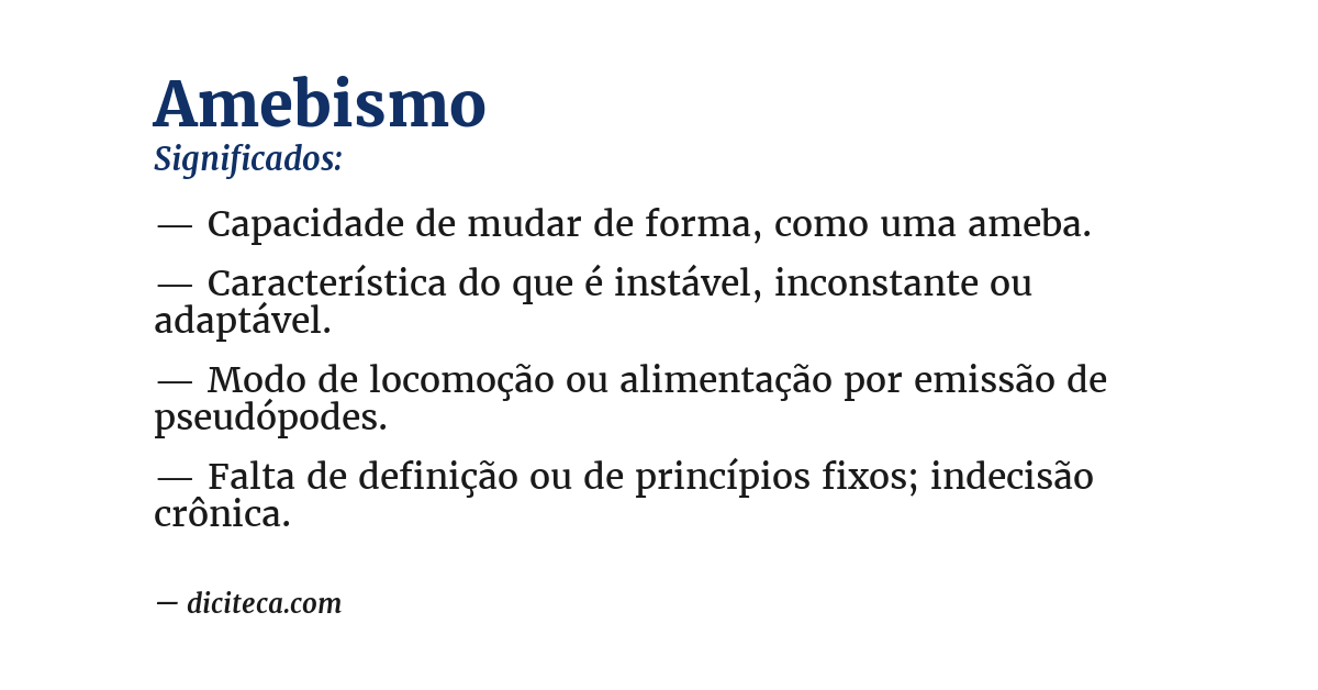 Significado de amebismo