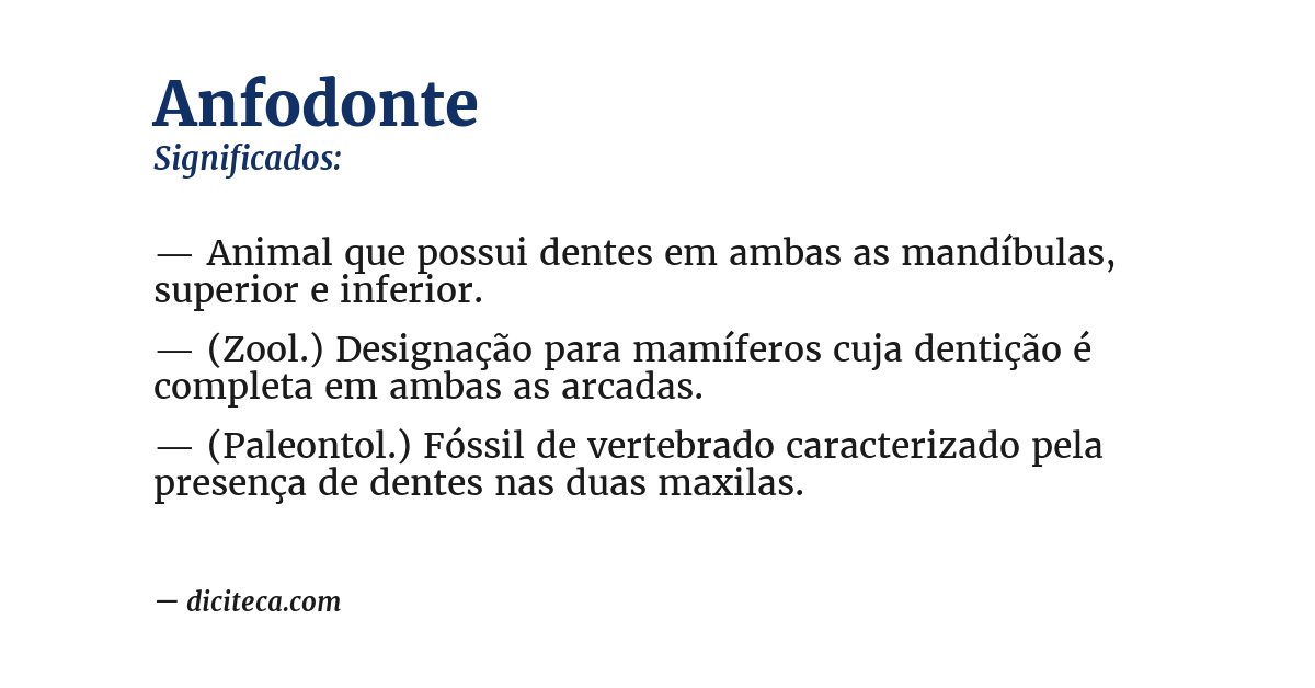 Significado de anfodonte