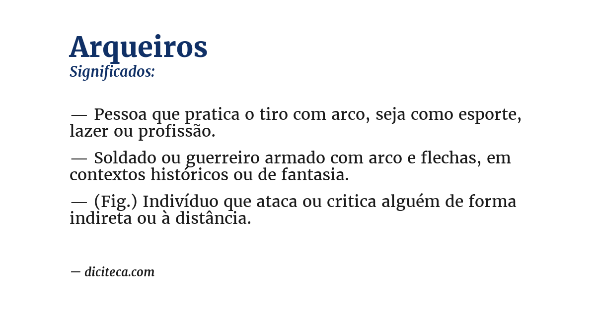 Significado de arqueiros