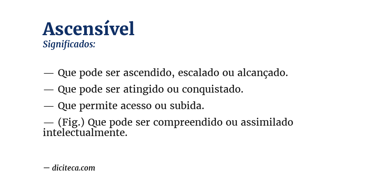 Significado de ascensível