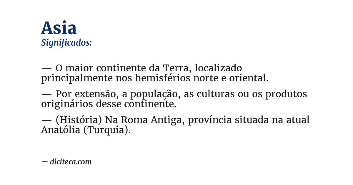 Significado de asia