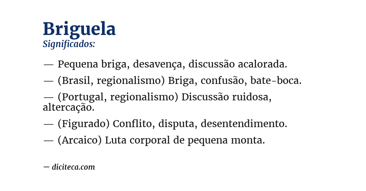 Significado de briguela