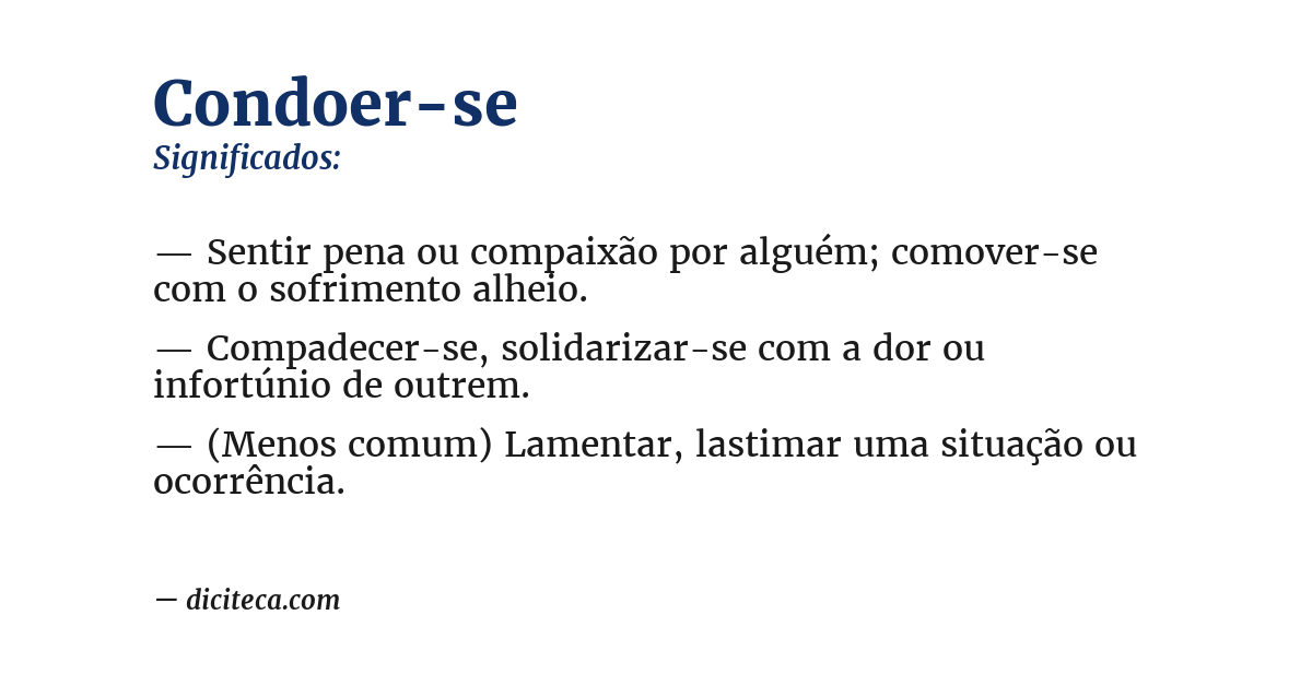 Significado de condoer-se
