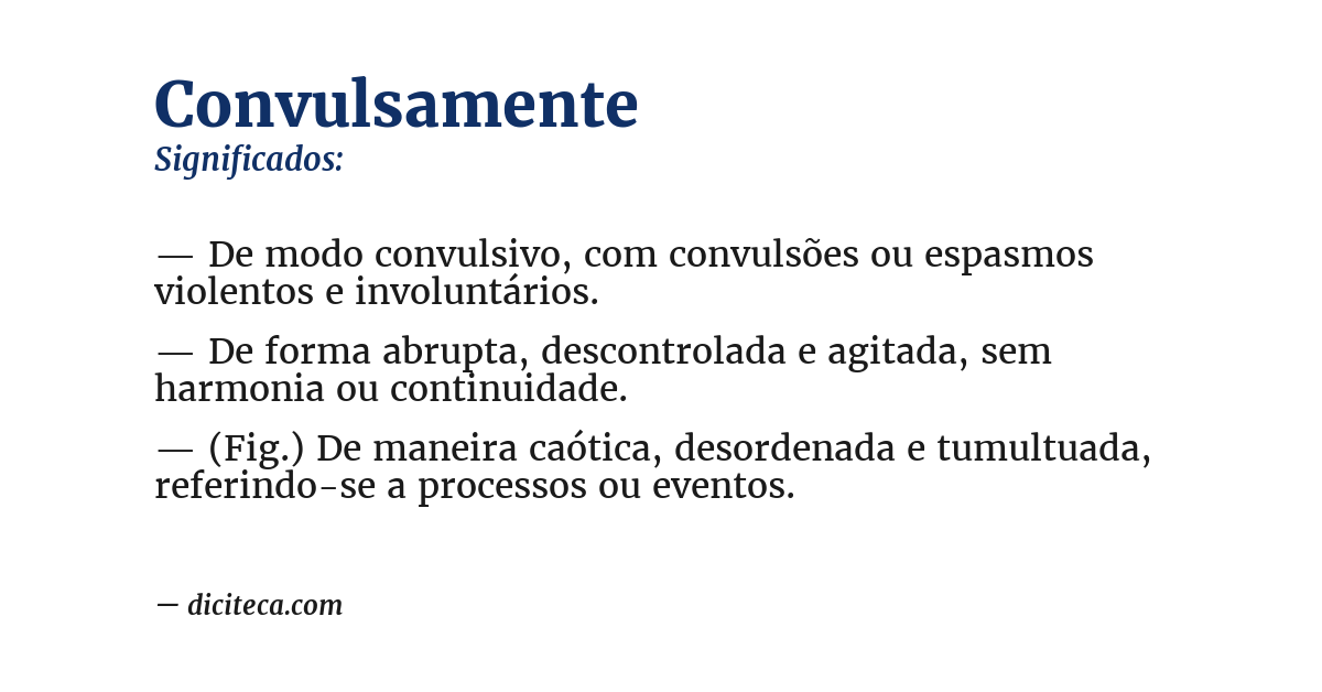 Significado de convulsamente