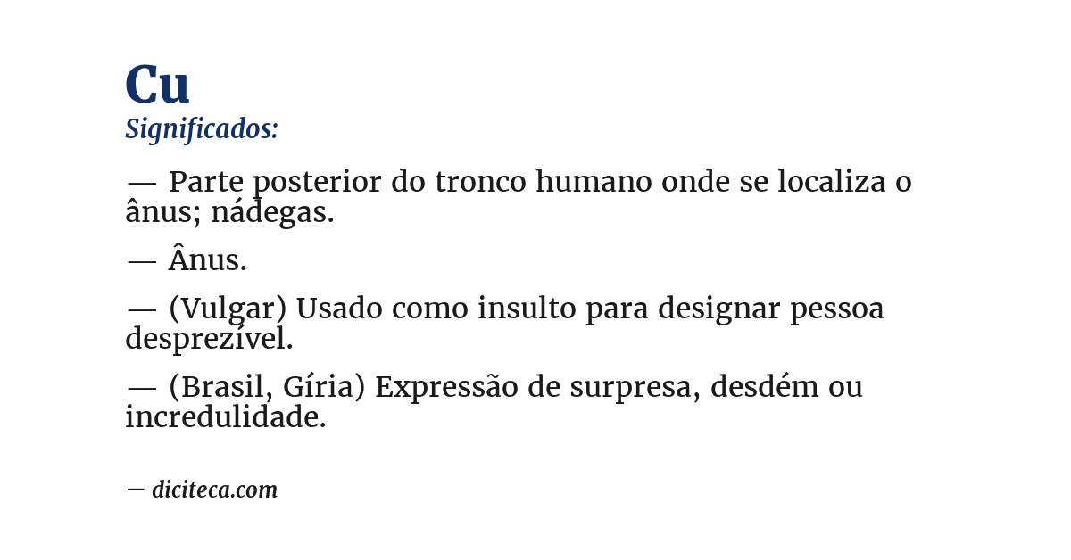 Significado de cu