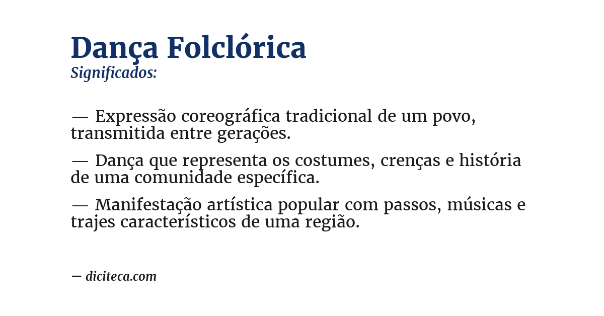 Significado de dança folclórica