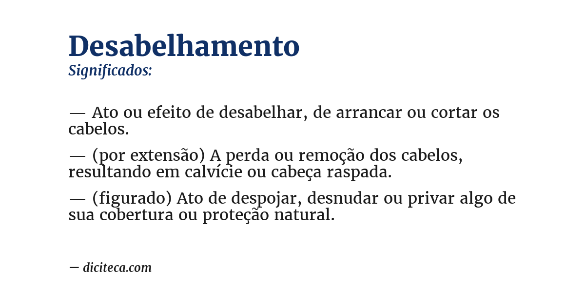 Significado de desabelhamento