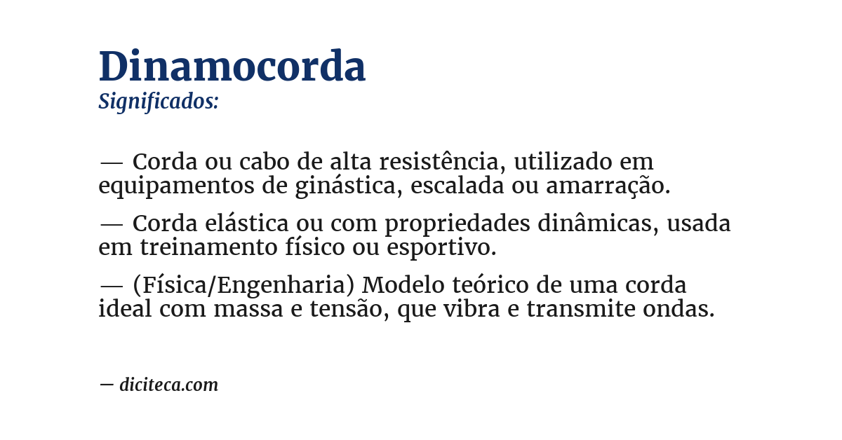 Significado de dinamocorda