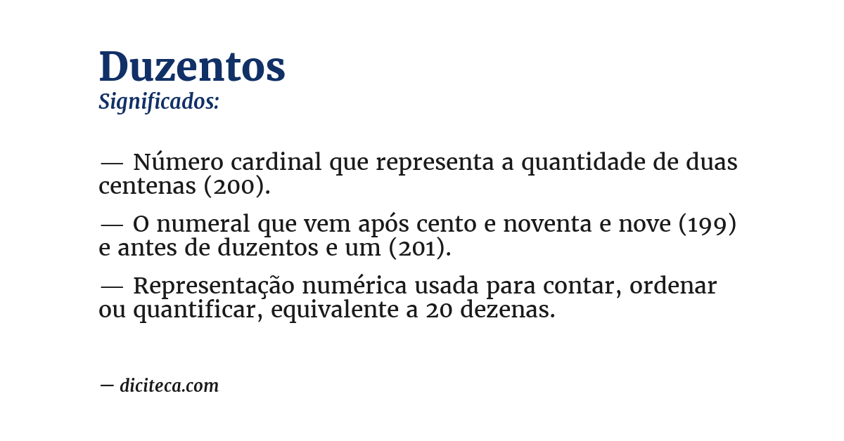 Significado de duzentos