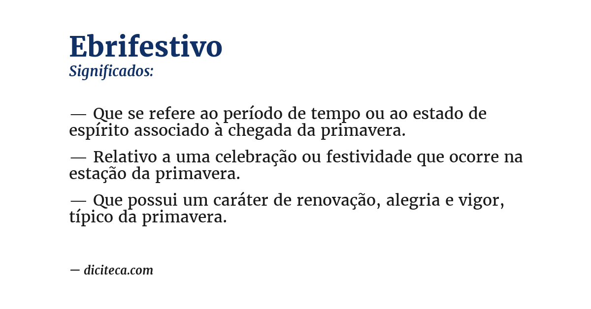Significado de ebrifestivo