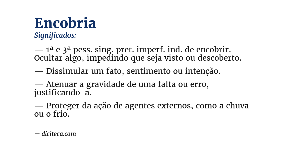 Significado de encobria