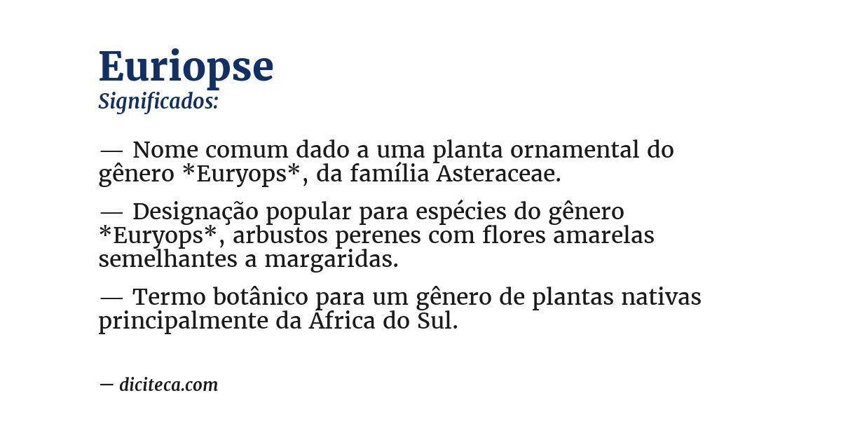 Significado de euriopse