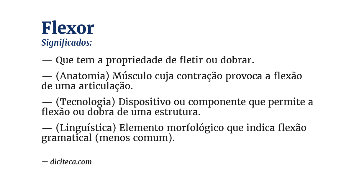 Significado de flexor