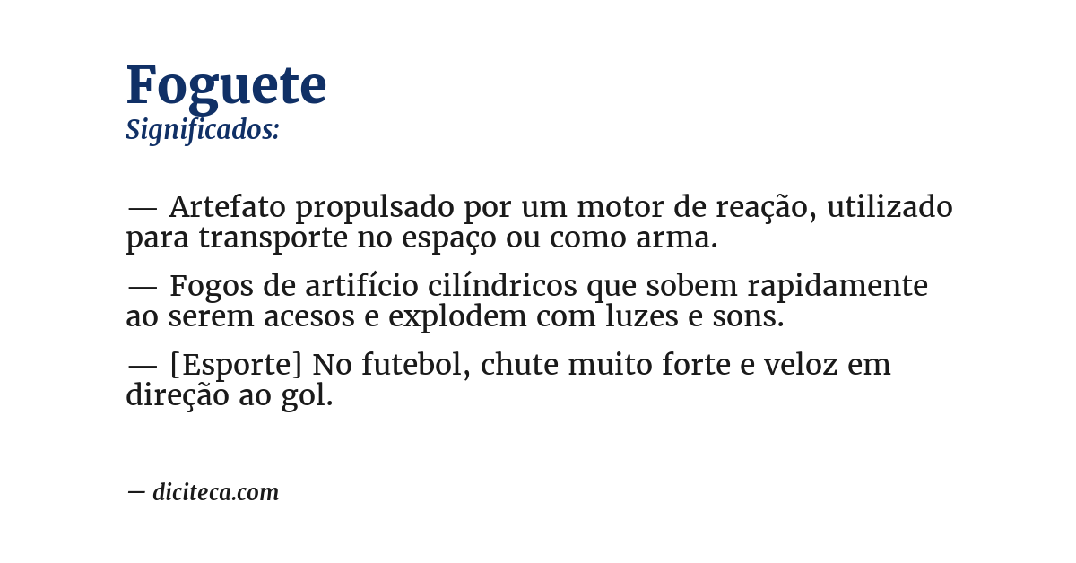 Significado de foguete