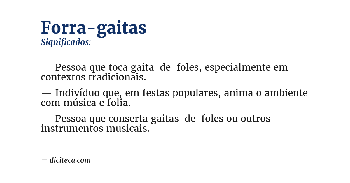Significado de forra-gaitas