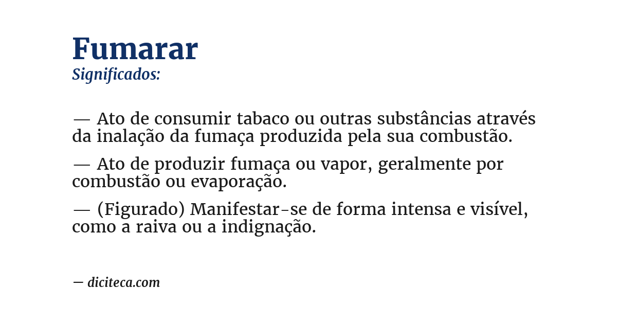 Significado de fumarar