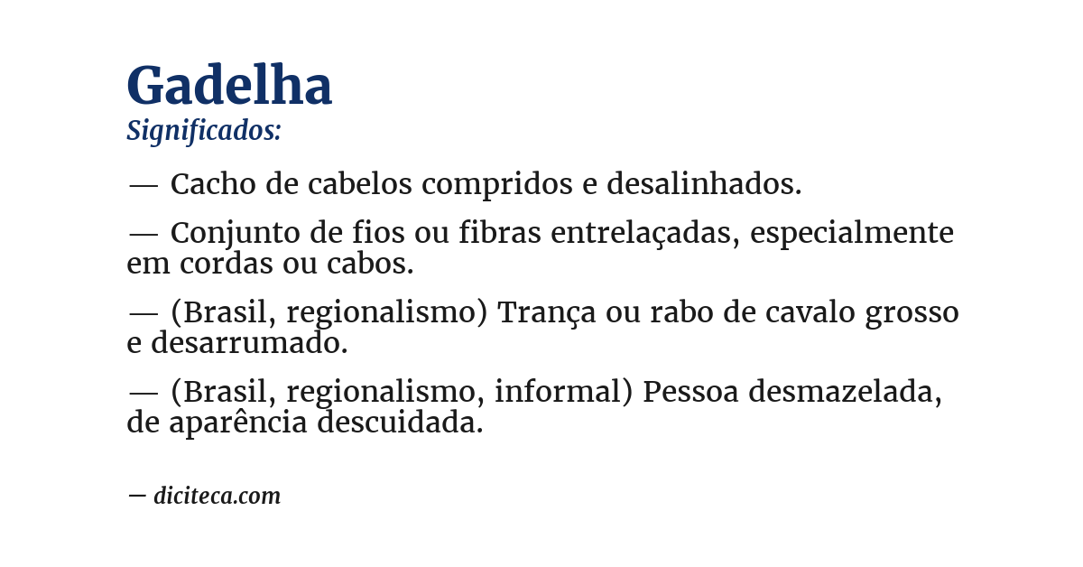 Significado de gadelha