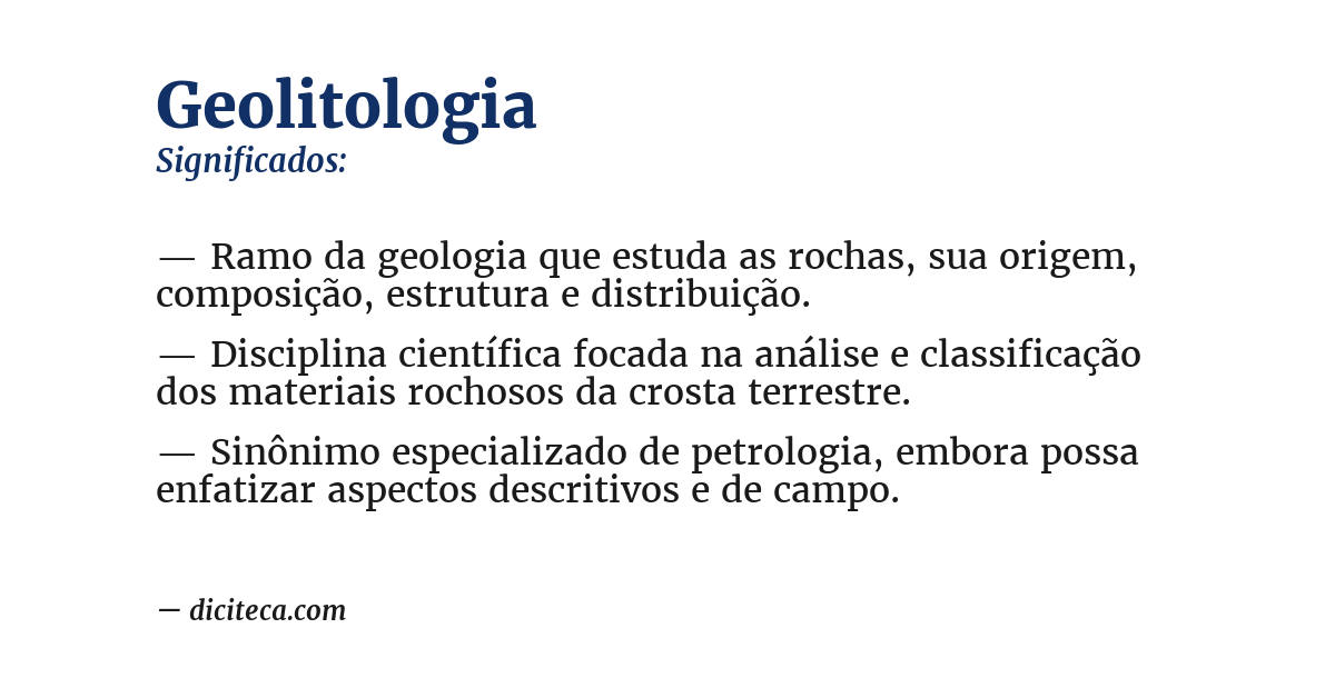 Significado de geolitologia