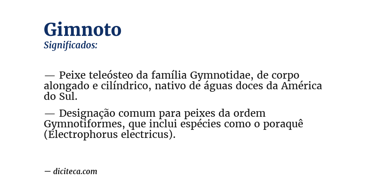 Significado de gimnoto
