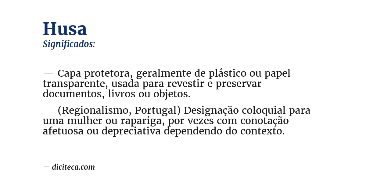 Significado de husa