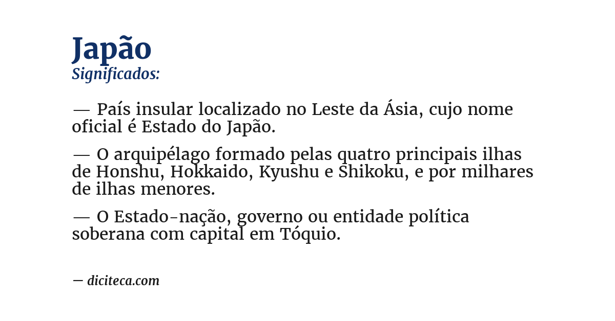 Significado de japão