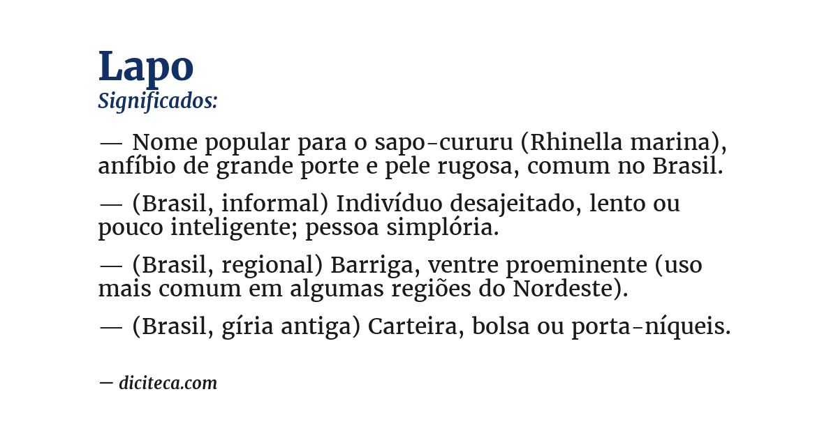 Significado de lapo