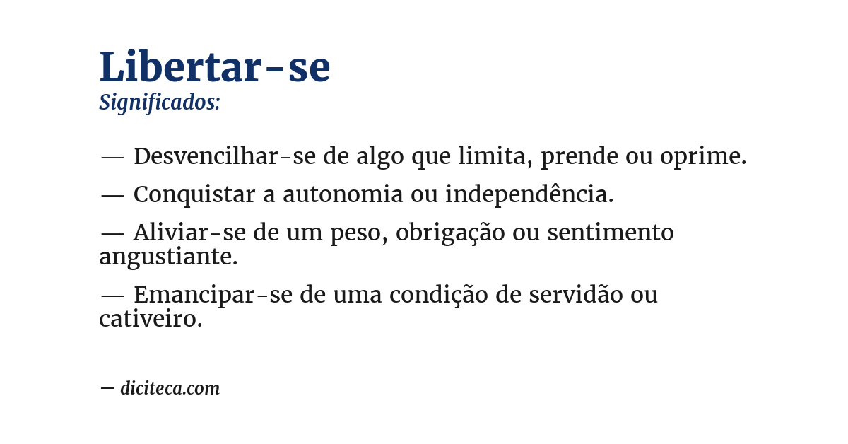 Significado de libertar-se