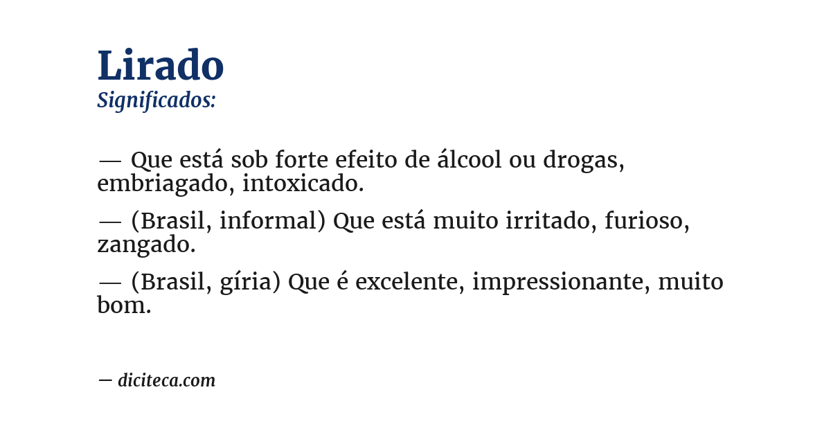 Significado de lirado