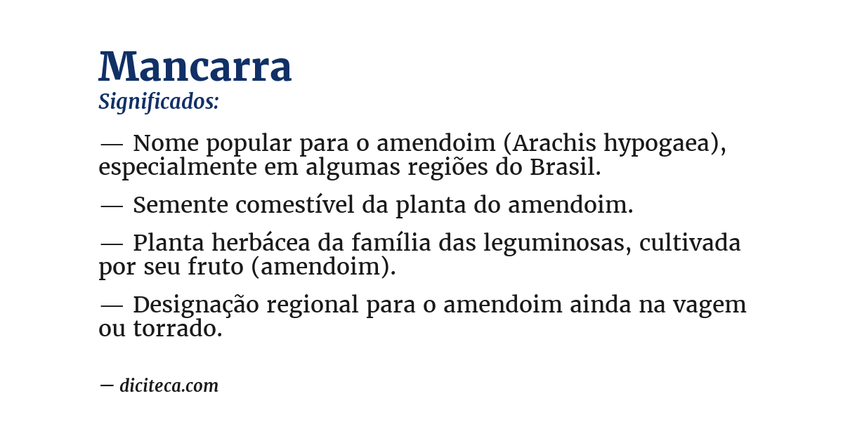 Significado de mancarra