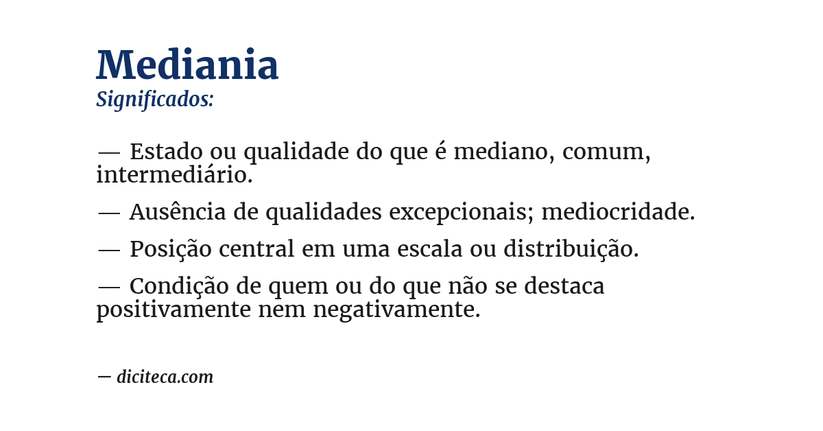 Significado de mediania