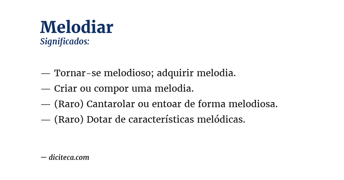 Significado de melodiar