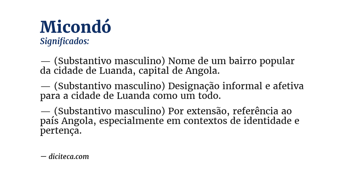 Significado de micondó