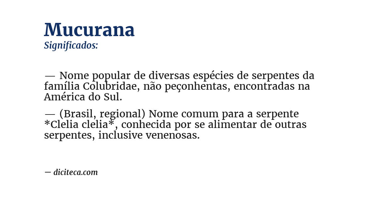Significado de mucurana