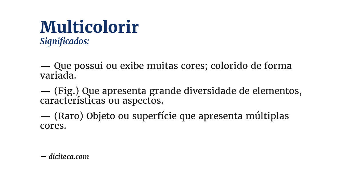 Significado de multicolorir