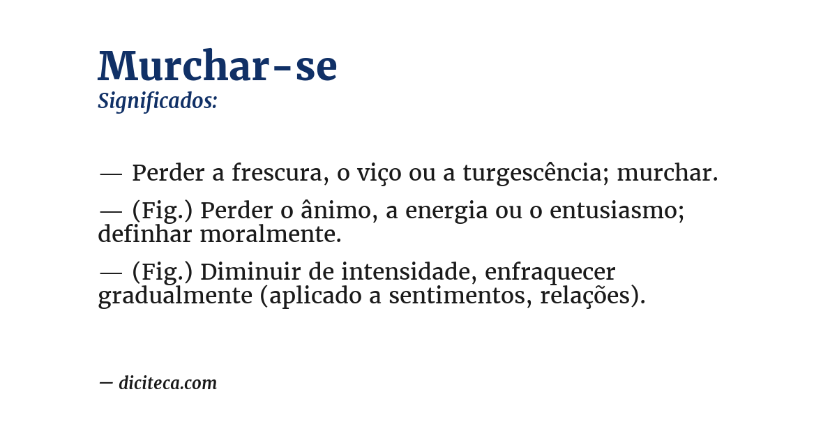 Significado de murchar-se