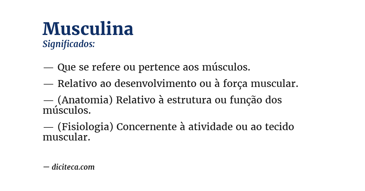 Significado de musculina