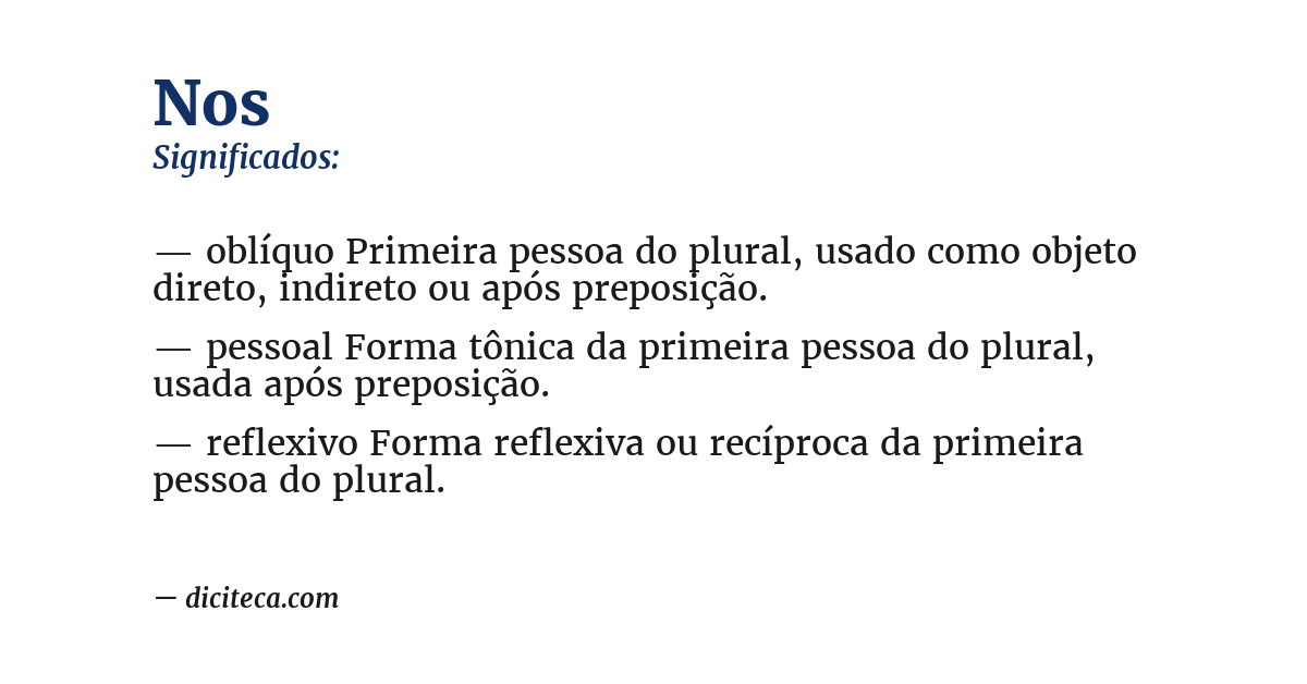Significado de nos