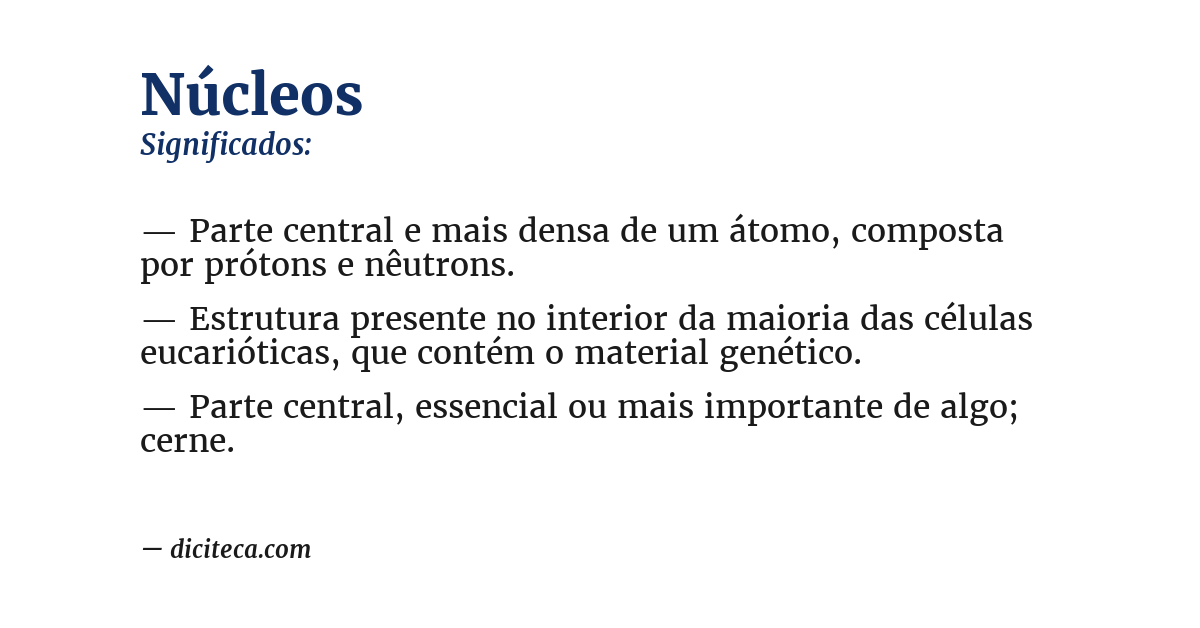 Significado de núcleos