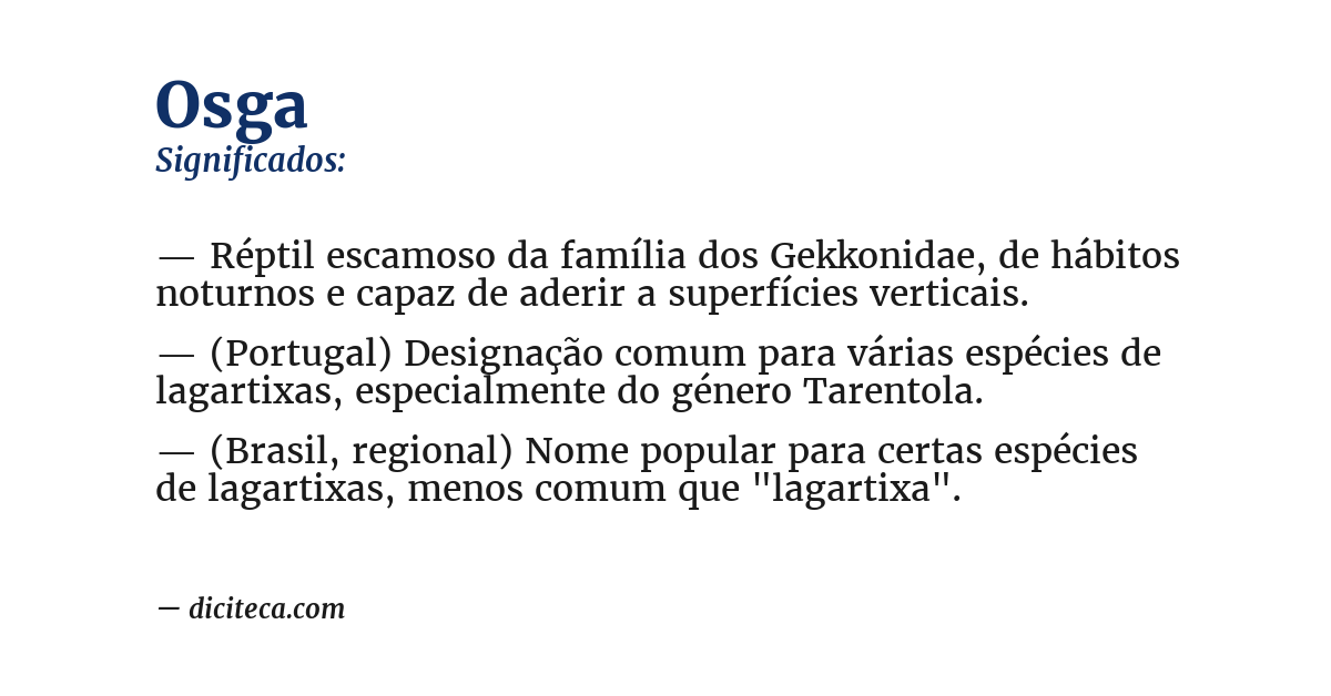 Significado de osga