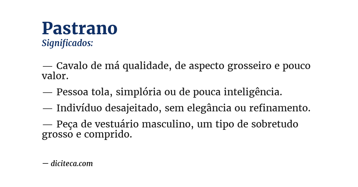 Significado de pastrano