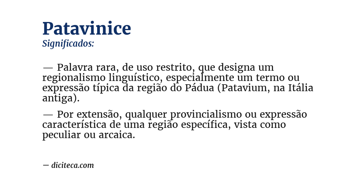 Significado de patavinice
