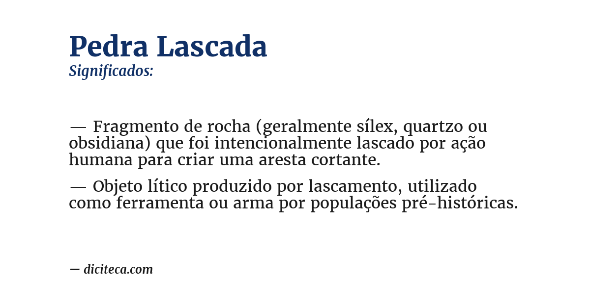 Significado de pedra lascada
