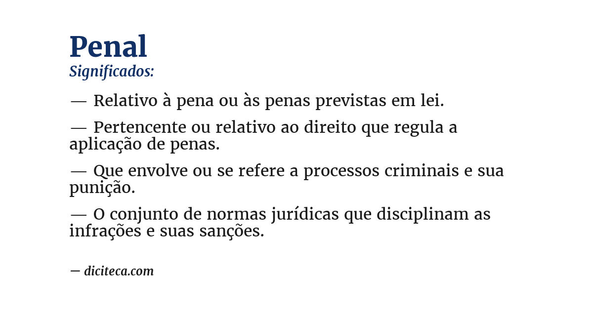 Significado de penal