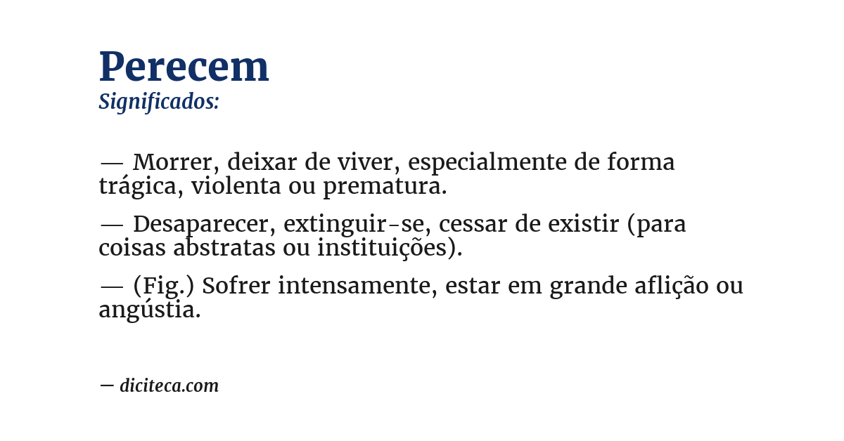 Significado de perecem