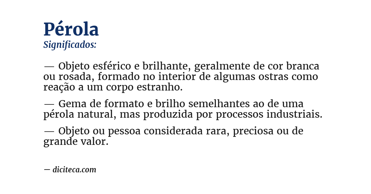 Significado de pérola