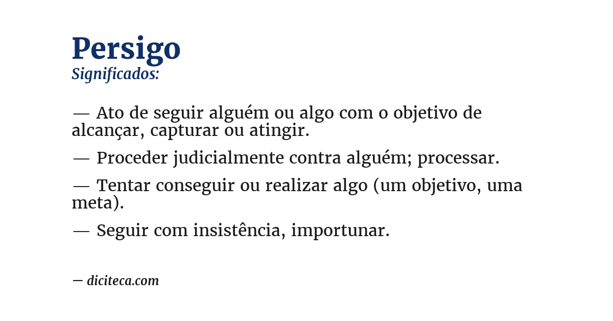 Significado de persigo