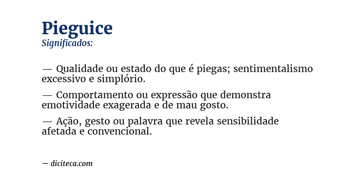 Significado de pieguice