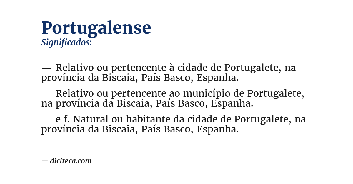 Significado de portugalense