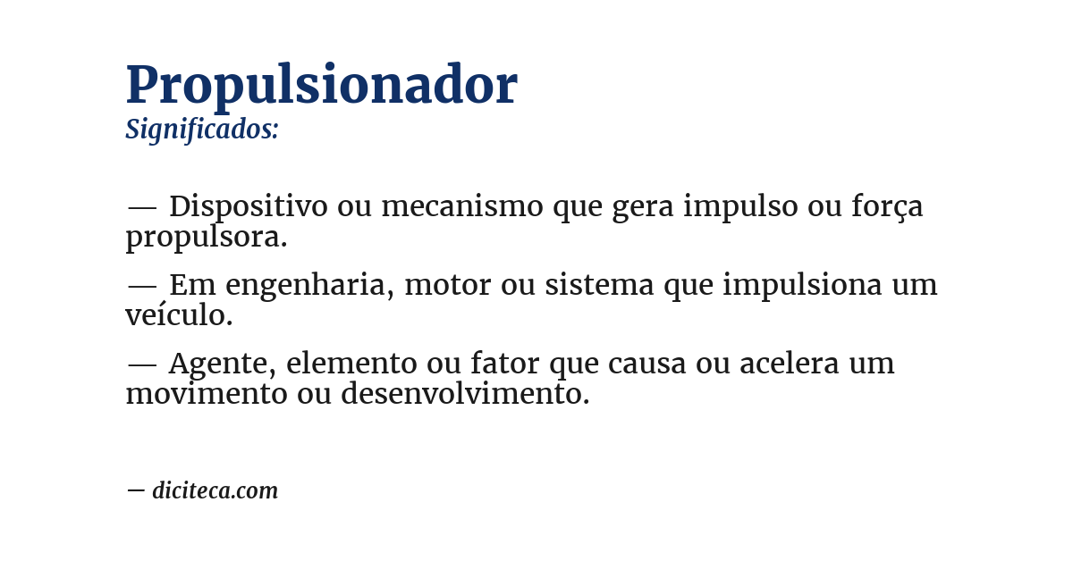 Significado de propulsionador